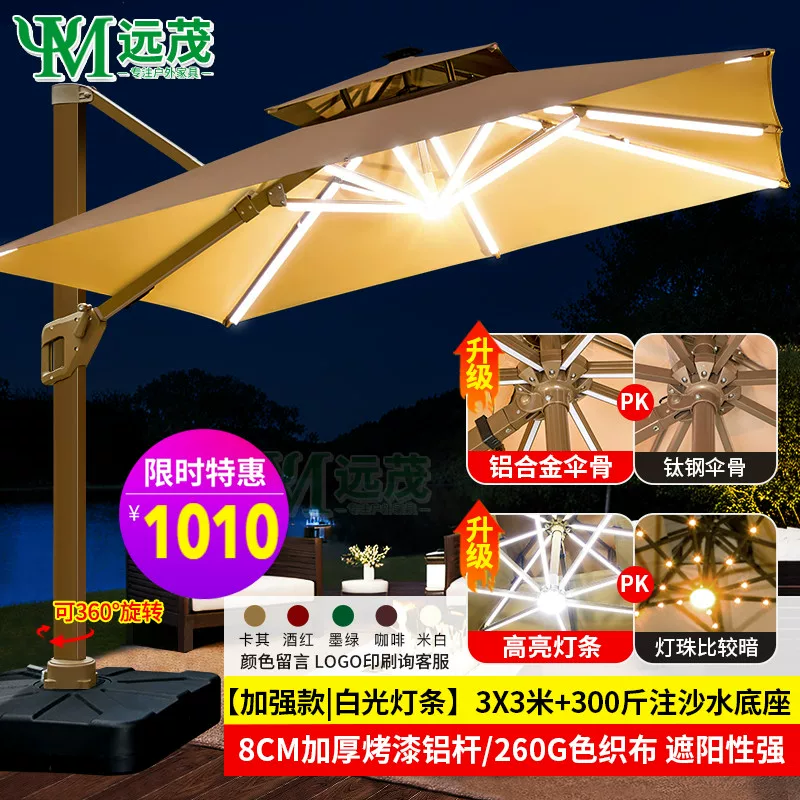 Yuanmao Outdoor Umbrella Garden Umbrella Villa Outdoor Garden Large Umbrella Shed Commercial Stall Outdoor Roman Umbrella