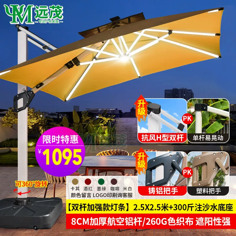 Yuanmao Outdoor Umbrella Garden Umbrella Villa Outdoor Garden Large Umbrella Shed Commercial Stall Outdoor Roman Umbrella