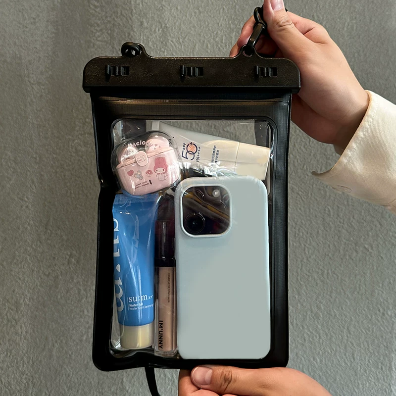 Large capacity waterproof phone bag with touch screen, photo crossbody bag, beach swimming and diving sealing cover, drifting equipment