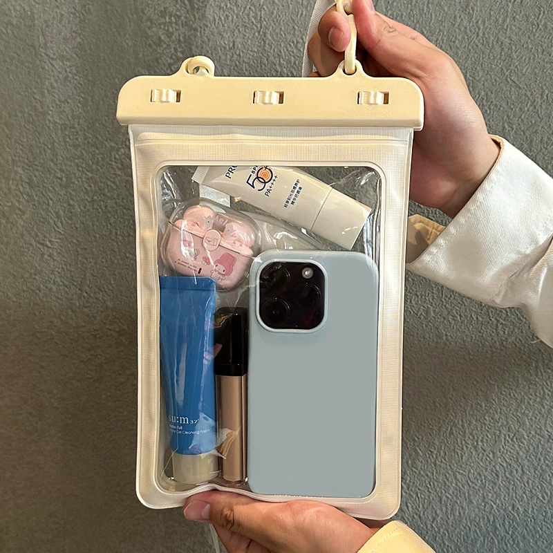 Large capacity waterproof phone bag with touch screen, photo crossbody bag, beach swimming and diving sealing cover, drifting equipment