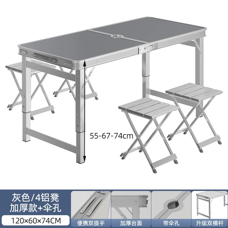 Folding tables, night market stalls, starting work, folding tables and chairs, setting up stalls, folding tables and chairs, outdoor portable push tables