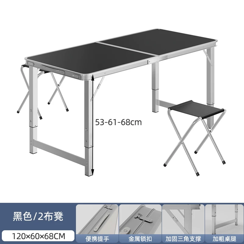 Folding tables, night market stalls, starting work, folding tables and chairs, setting up stalls, folding tables and chairs, outdoor portable push tables