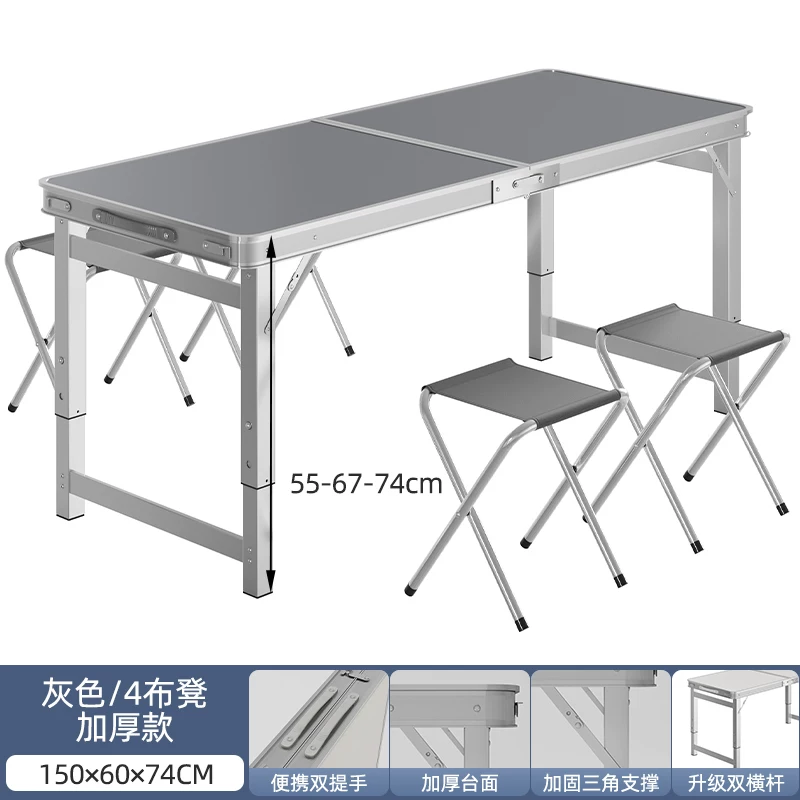 Folding tables, night market stalls, starting work, folding tables and chairs, setting up stalls, folding tables and chairs, outdoor portable push tables