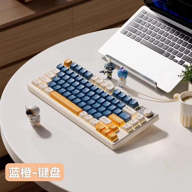 Mechanical gaming laptop with external silent keyboard, mouse group, office computer, wired cable, small size