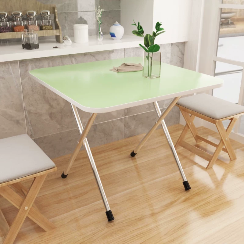 Folding table, square table, simple portable outdoor stall table, simple dining table, rectangular dining table for home use, small size