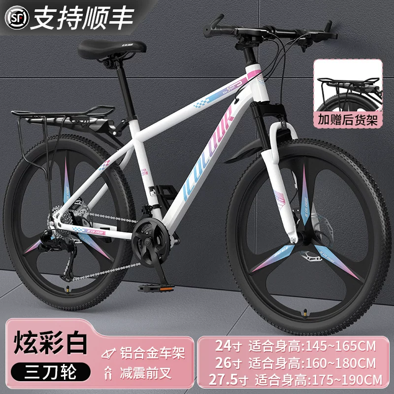 Mountaineering Bike Adult Female Variable Speed Youth Highway Campus Shock Absorber Bike 24 inch Male Junior High School Student