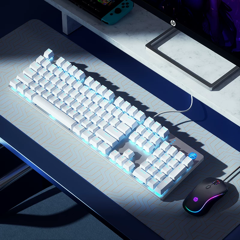 HP Mechanical Keyboard, Keyboard, Mouse Set, Mouse, Gaming, Laptop, Keyboard, Desktop, Male and Female Office