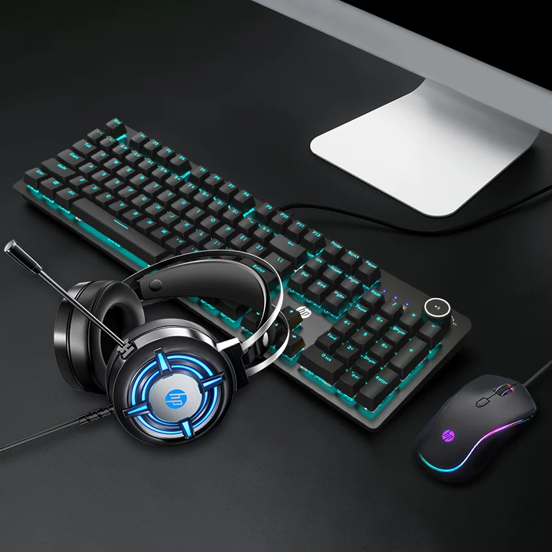 HP Mechanical Keyboard, Keyboard, Mouse Set, Mouse, Gaming, Laptop, Keyboard, Desktop, Male and Female Office