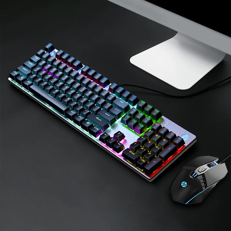 HP Mechanical Keyboard, Keyboard, Mouse Set, Mouse, Gaming, Laptop, Keyboard, Desktop, Male and Female Office
