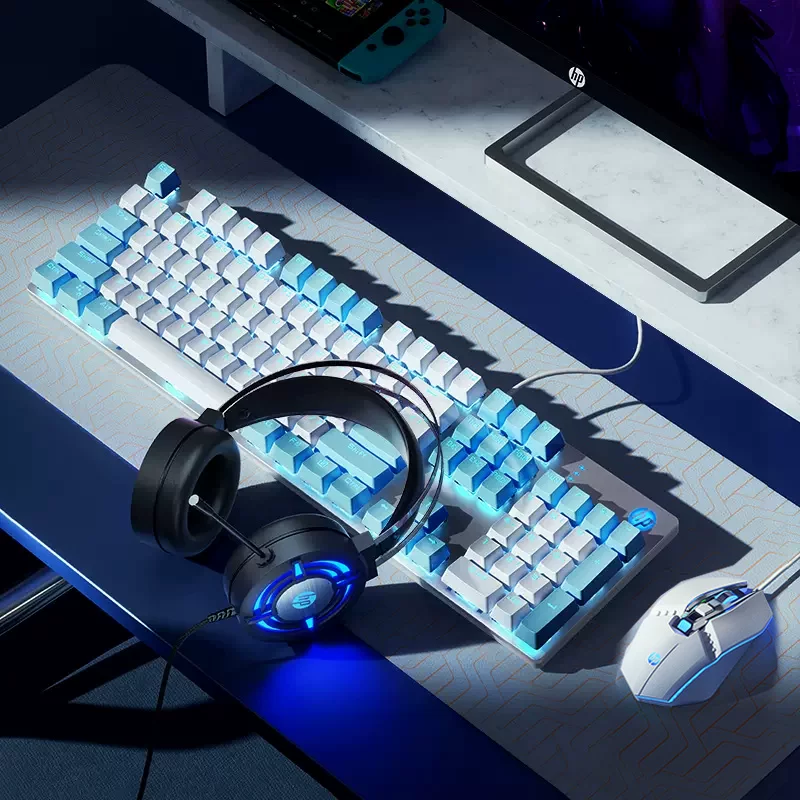 HP Mechanical Keyboard, Keyboard, Mouse Set, Mouse, Gaming, Laptop, Keyboard, Desktop, Male and Female Office