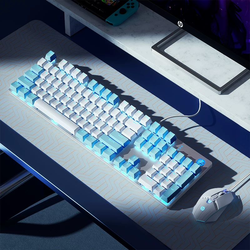 HP Mechanical Keyboard, Keyboard, Mouse Set, Mouse, Gaming, Laptop, Keyboard, Desktop, Male and Female Office