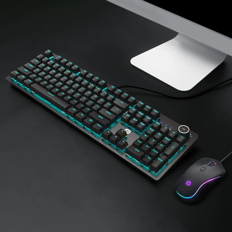 HP Mechanical Keyboard, Keyboard, Mouse Set, Mouse, Gaming, Laptop, Keyboard, Desktop, Male and Female Office
