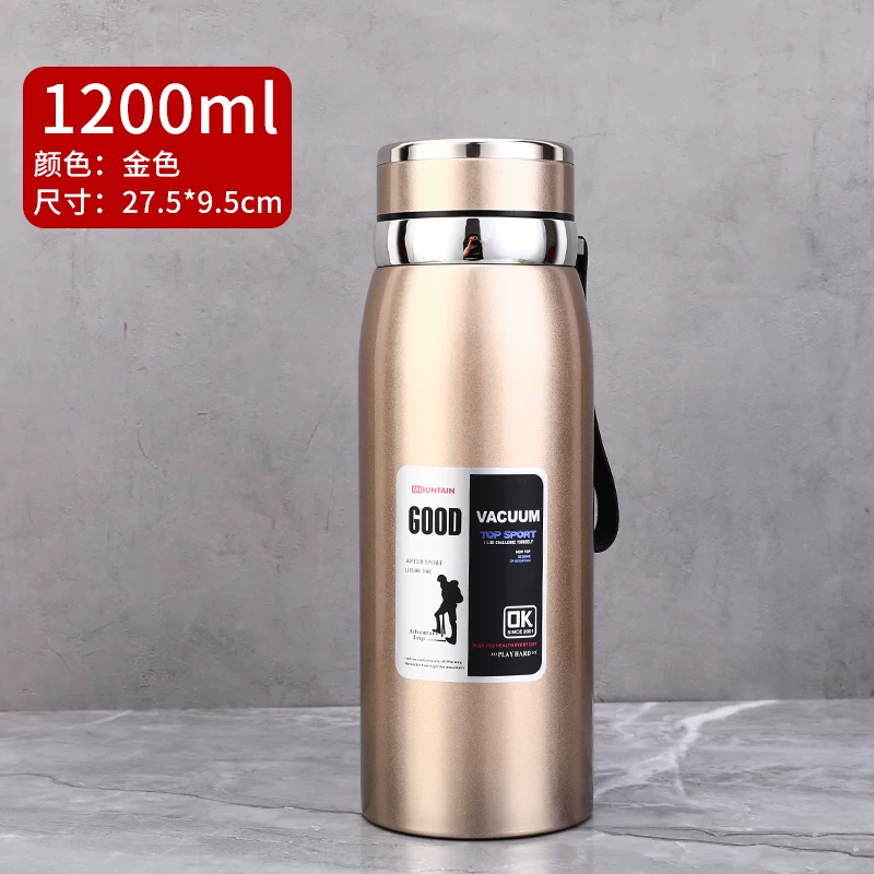 316 stainless steel outdoor car portable insulated cup with a large capacity of 1000ml, men's and women's business tea cups, 800