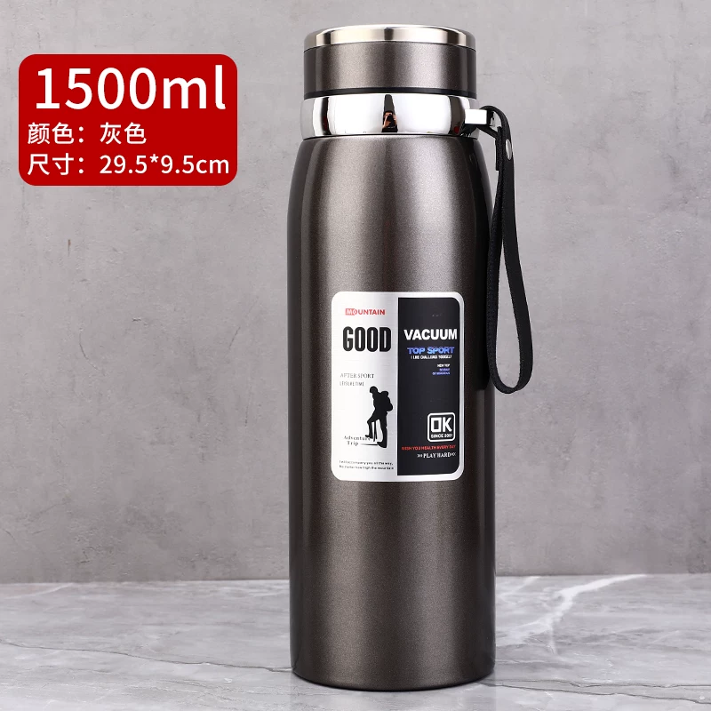316 stainless steel outdoor car portable insulated cup with a large capacity of 1000ml, men's and women's business tea cups, 800