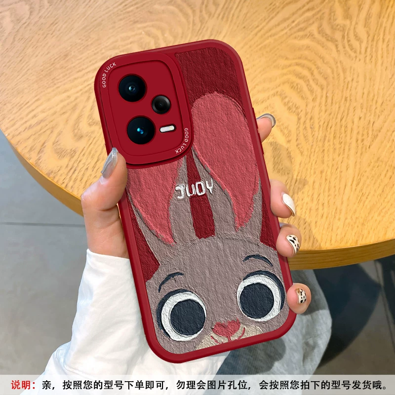 Подходит для чехла для мобильного телефона Redmi note15pro, Zootopia note12Tpro «все включено» note14, мягкий силикон + индивидуальность для пары, кожаный чехол 10/9 11R, женский 3, новый стиль 13, защита от падения, турбо4