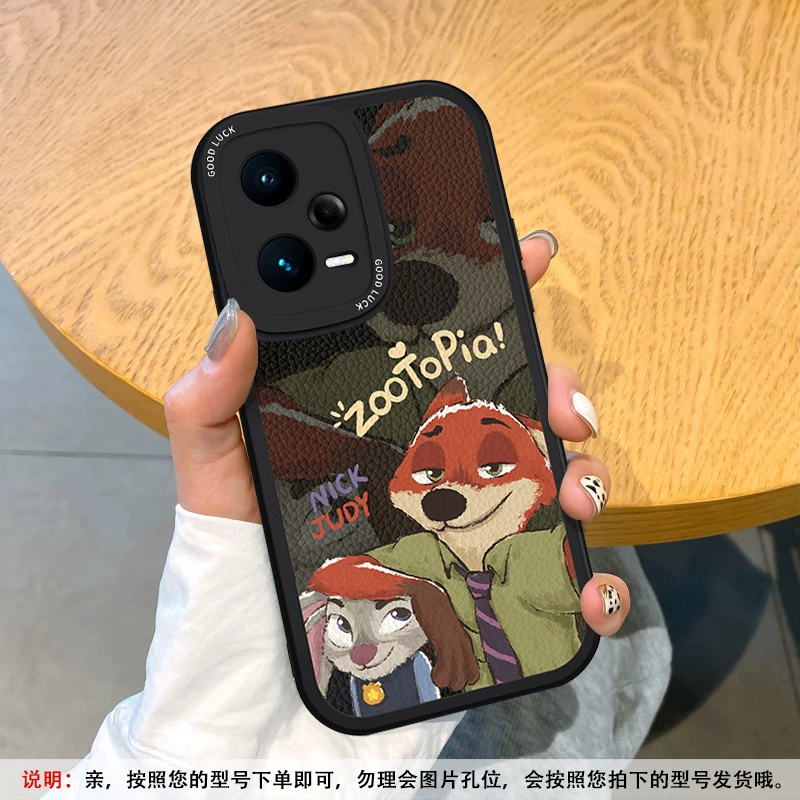 Подходит для чехла для мобильного телефона Redmi note15pro, Zootopia note12Tpro «все включено» note14, мягкий силикон + индивидуальность для пары, кожаный чехол 10/9 11R, женский 3, новый стиль 13, защита от падения, турбо4