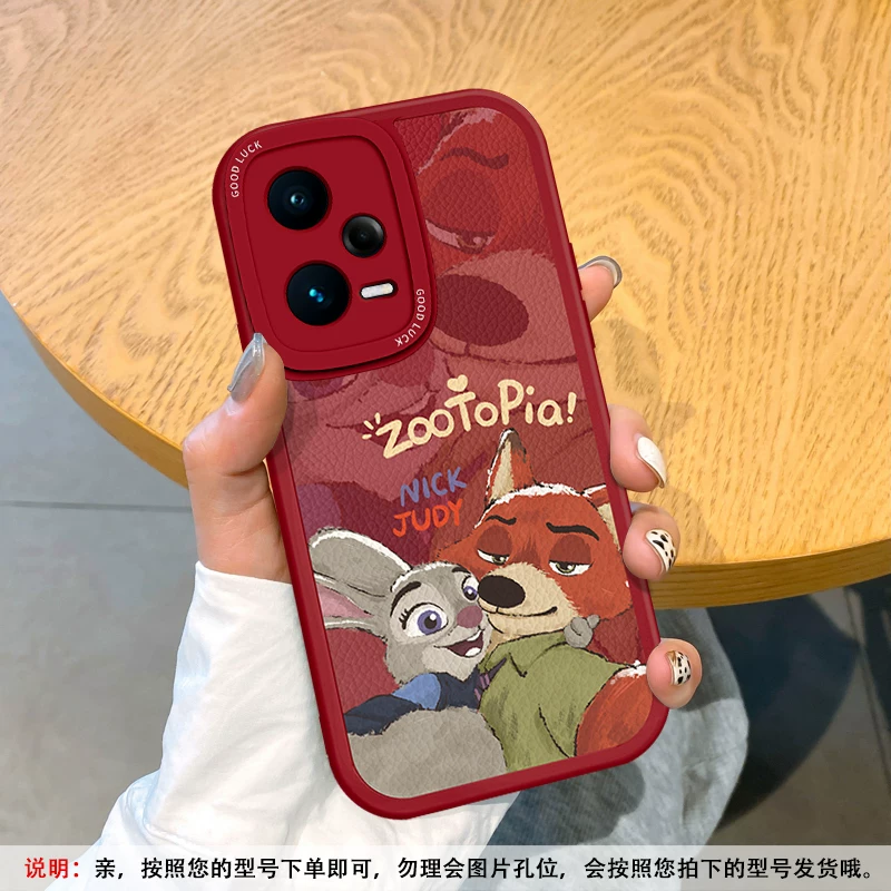 Подходит для чехла для мобильного телефона Redmi note15pro, Zootopia note12Tpro «все включено» note14, мягкий силикон + индивидуальность для пары, кожаный чехол 10/9 11R, женский 3, новый стиль 13, защита от падения, турбо4