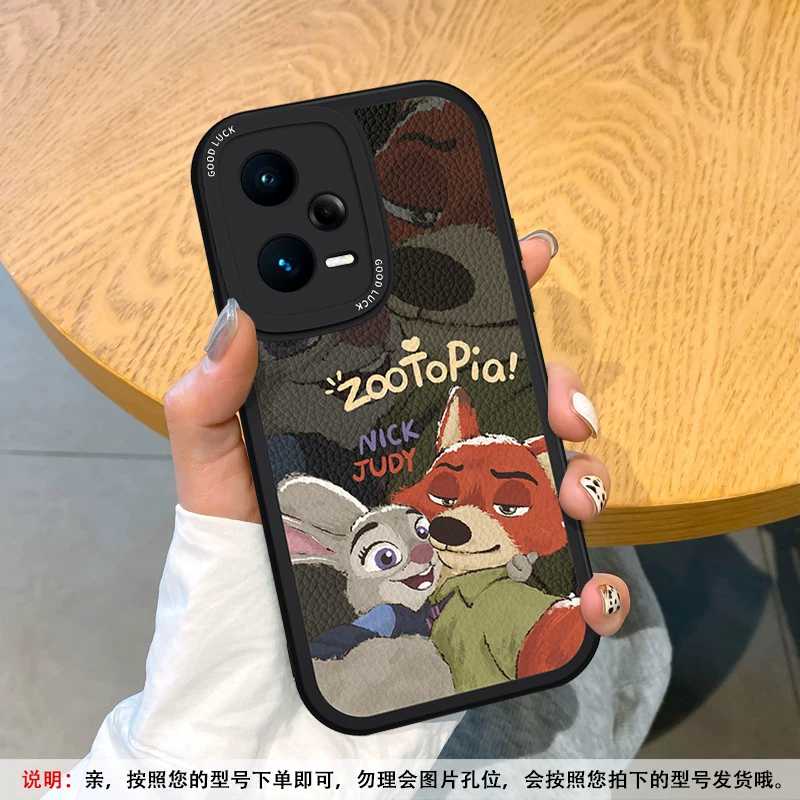Подходит для чехла для мобильного телефона Redmi note15pro, Zootopia note12Tpro «все включено» note14, мягкий силикон + индивидуальность для пары, кожаный чехол 10/9 11R, женский 3, новый стиль 13, защита от падения, турбо4