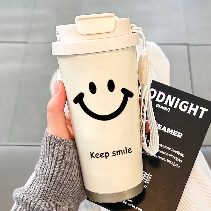 2025 new insulated cup for women with high appearance, straw water cup, 316 stainless steel high-end internet famous insulated coffee cup