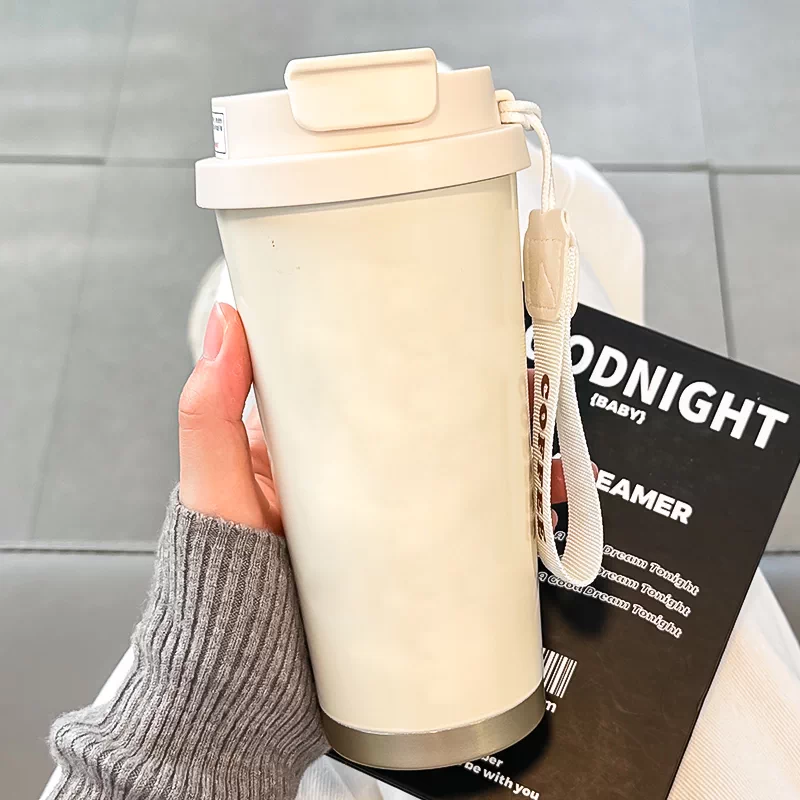 2025 new insulated cup for women with high appearance, straw water cup, 316 stainless steel high-end internet famous insulated coffee cup