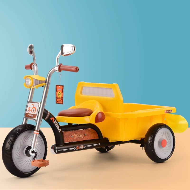 Children's tricycle bicycle 1-2-3-6 years old, large size, can carry people, baby bike with rear bucket, children's bike