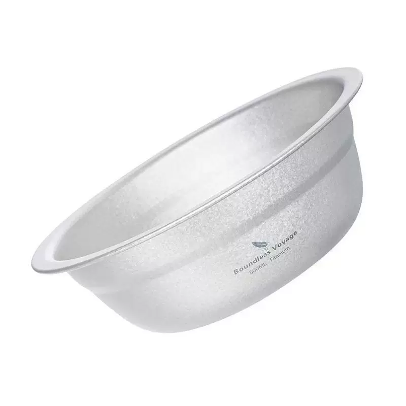 Biwei Pure Titanium Bowl Soup Basin Deep Plate Outdoor Camping Picnic Sableware Scapeable Open Fire Shaping Bowl