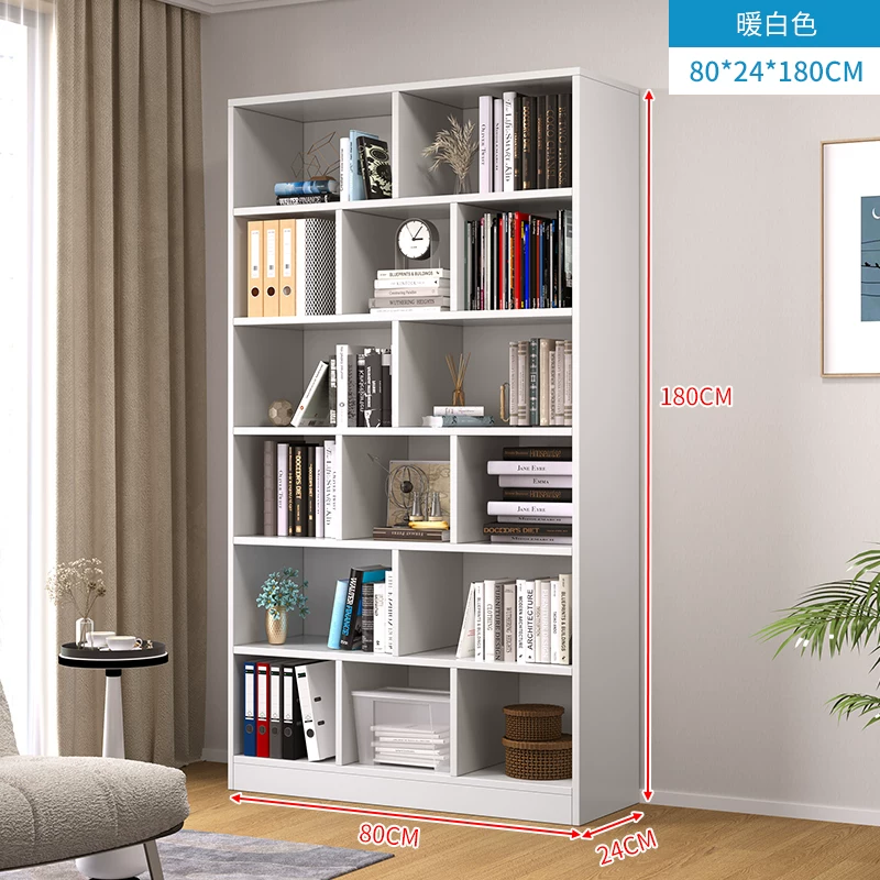 Bookshelf, floor to ceiling storage rack, integrated wall mounted bookshelf, household bookshelf, cabinet, storage cabinet, display cabinet, simple multi-layer design