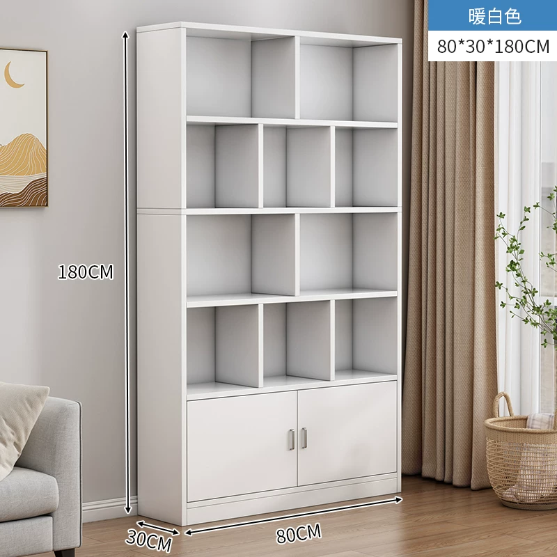 Bookshelf, floor to ceiling storage rack, integrated wall mounted bookshelf, household bookshelf, cabinet, storage cabinet, display cabinet, simple multi-layer design