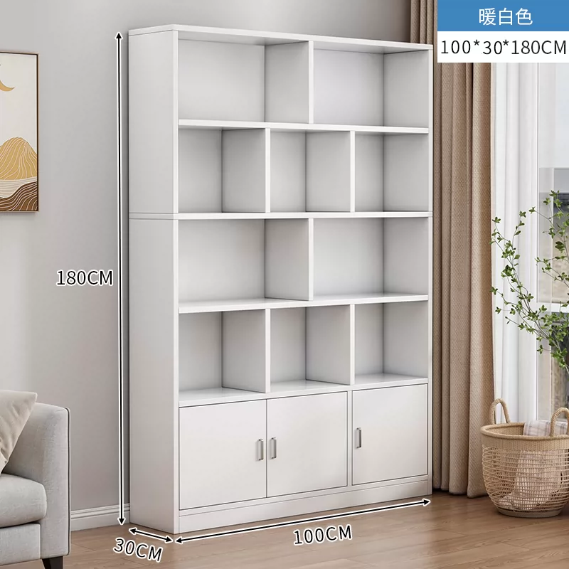 Bookshelf, floor to ceiling storage rack, integrated wall mounted bookshelf, household bookshelf, cabinet, storage cabinet, display cabinet, simple multi-layer design