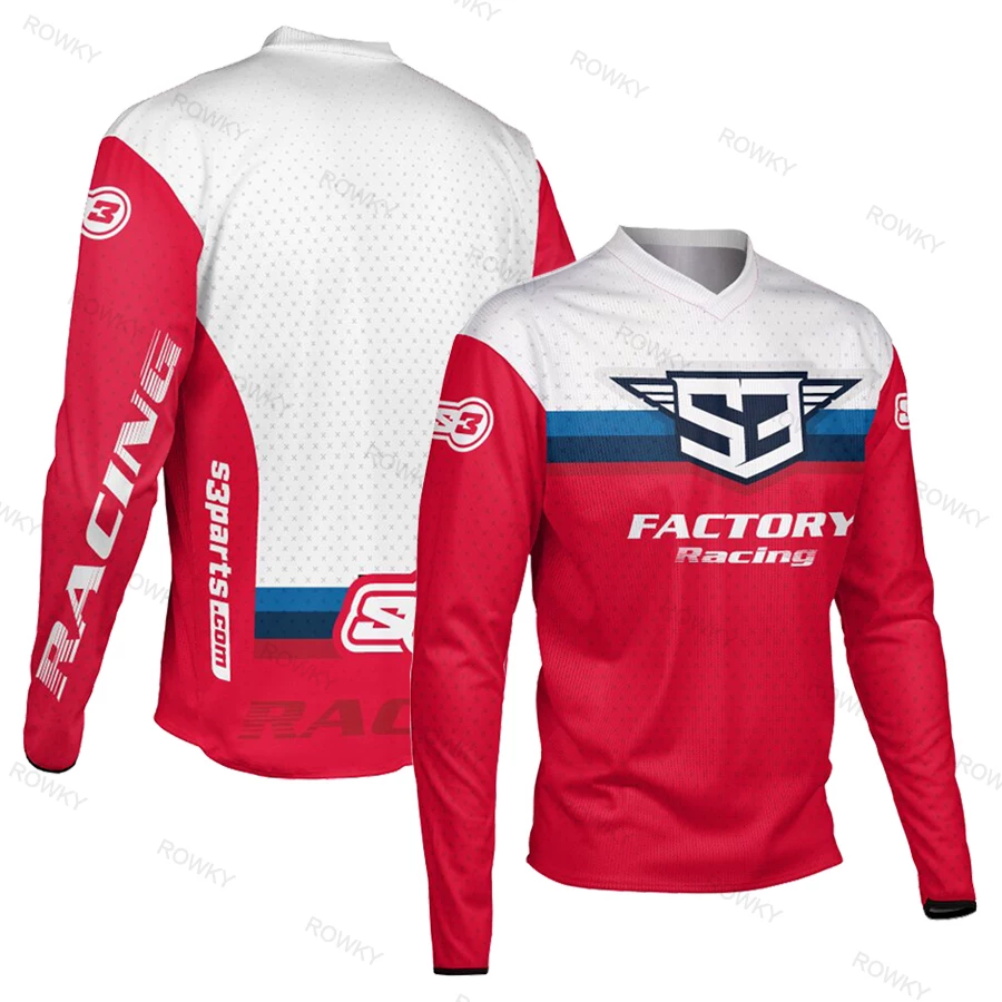 S3 motorcycle shirt racing suit quick dry long sleeved motorcycle suit mountain off-road riding suit bicycle speed conquer men