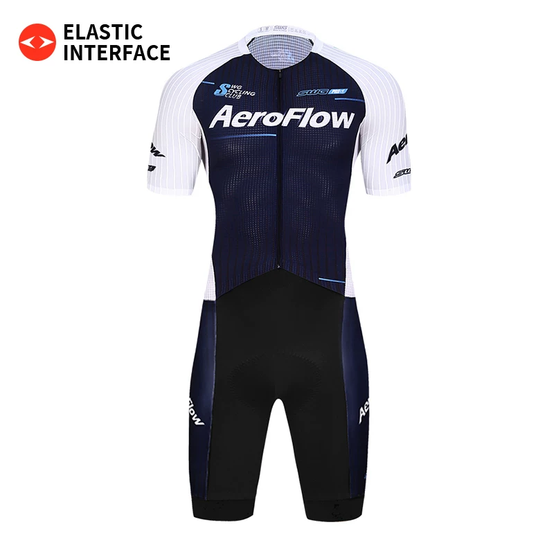 SWG Mingsheng cycling suit, men's summer competitive breathable quick drying short sleeved jumpsuit, double arrow seat cushion