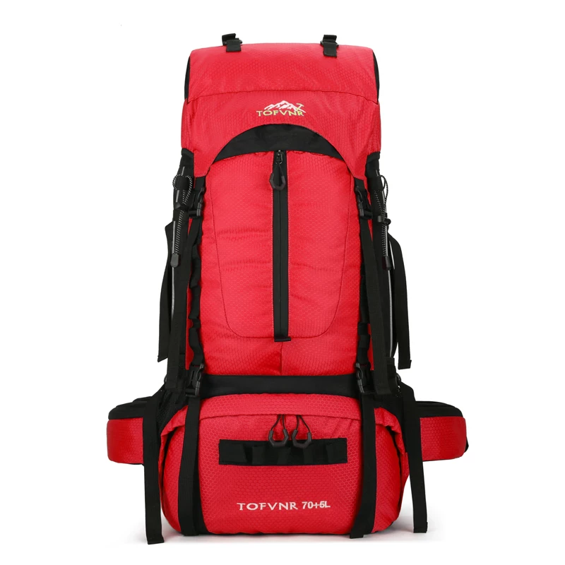 Men's 75L professional outdoor hiking backpack 65 70 liter backpack for women's large capacity camping backpack