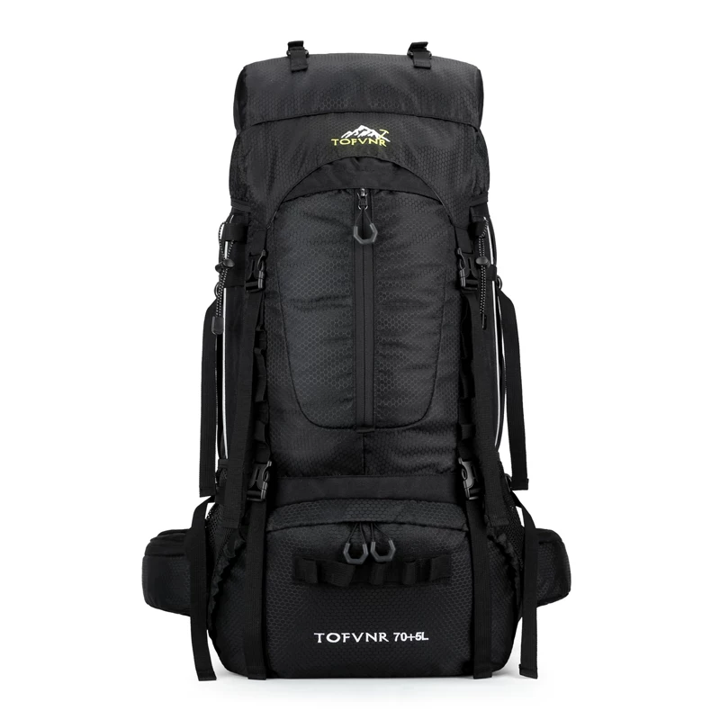 Men's 75L professional outdoor hiking backpack 65 70 liter backpack for women's large capacity camping backpack