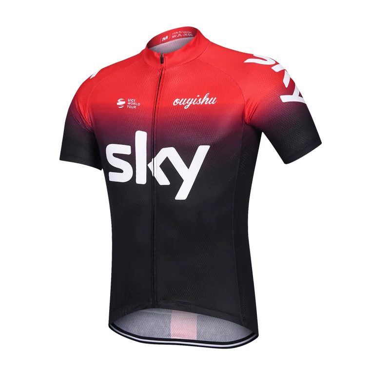 Sky cycling suit short sleeved set men's summer road cycling suit quick drying breathable mountain baby bag cycling pants top