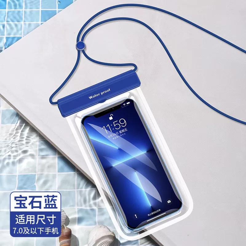 Touchable screen for taking photos, floating diving, amusement park drifting, storage bag, large capacity sealed water bucket for swimming, waterproof bag for mobile phones