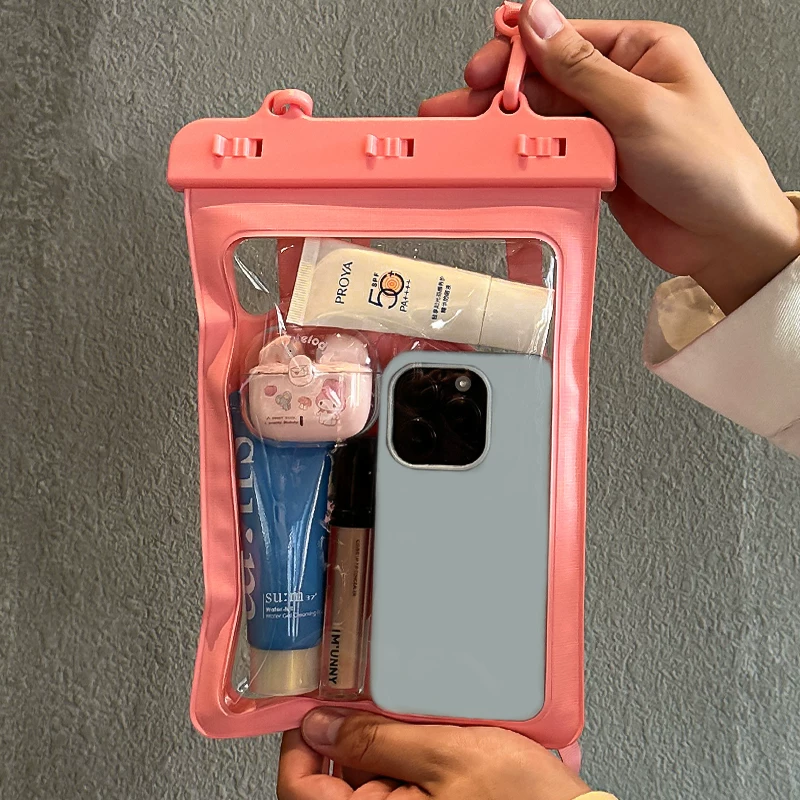 Large capacity waterproof phone bag with touch screen, photo crossbody bag, beach swimming and diving sealing cover, drifting equipment