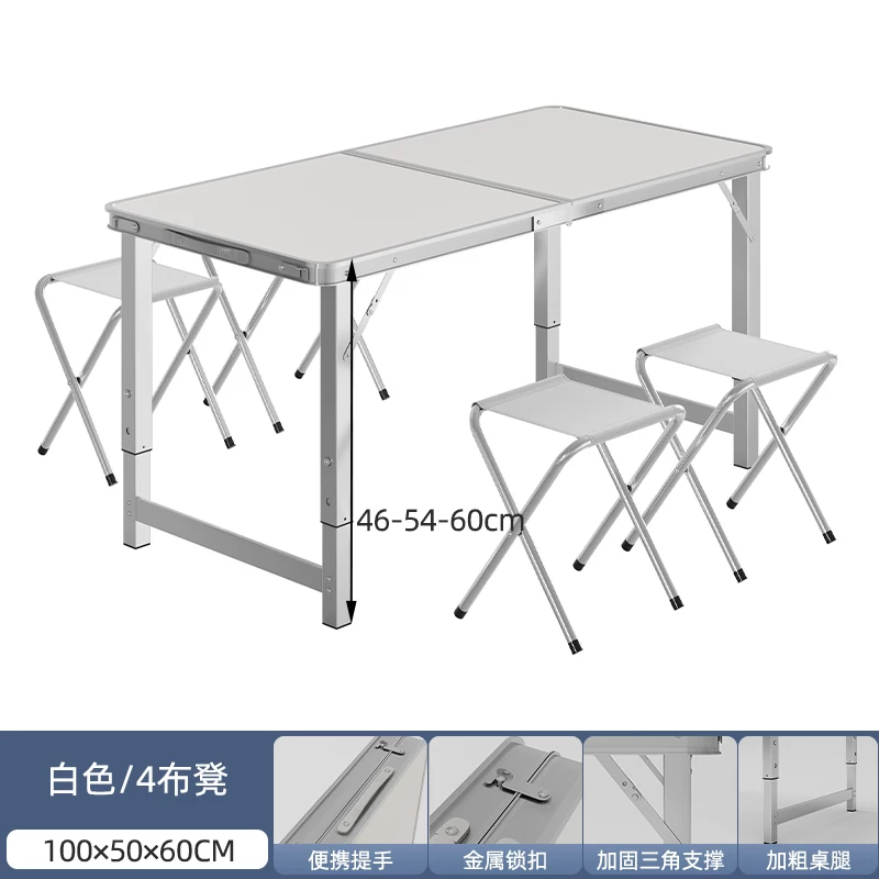 Folding tables, night market stalls, starting work, folding tables and chairs, setting up stalls, folding tables and chairs, outdoor portable push tables