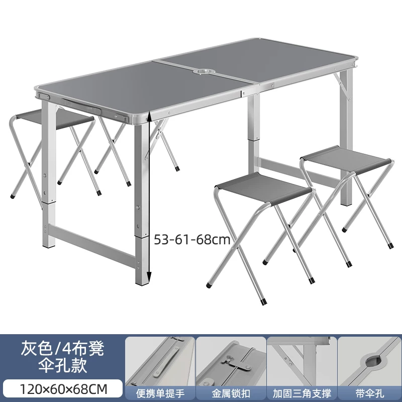 Folding tables, night market stalls, starting work, folding tables and chairs, setting up stalls, folding tables and chairs, outdoor portable push tables