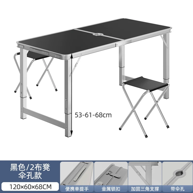 Folding tables, night market stalls, starting work, folding tables and chairs, setting up stalls, folding tables and chairs, outdoor portable push tables