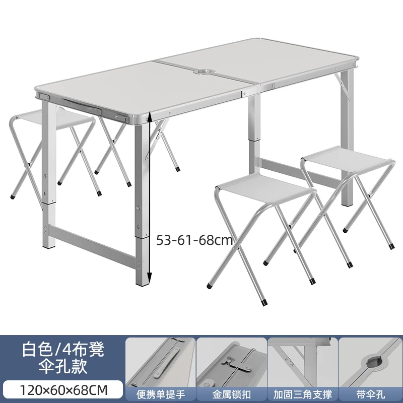 Folding tables, night market stalls, starting work, folding tables and chairs, setting up stalls, folding tables and chairs, outdoor portable push tables