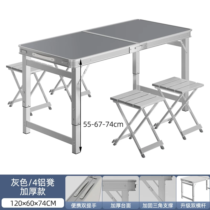 Folding tables, night market stalls, starting work, folding tables and chairs, setting up stalls, folding tables and chairs, outdoor portable push tables