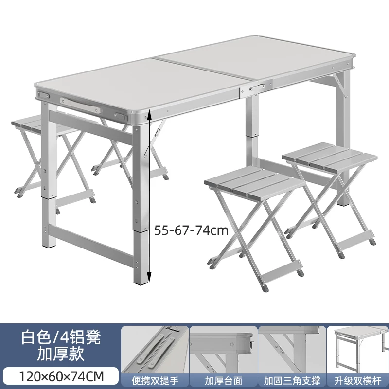 Folding tables, night market stalls, starting work, folding tables and chairs, setting up stalls, folding tables and chairs, outdoor portable push tables