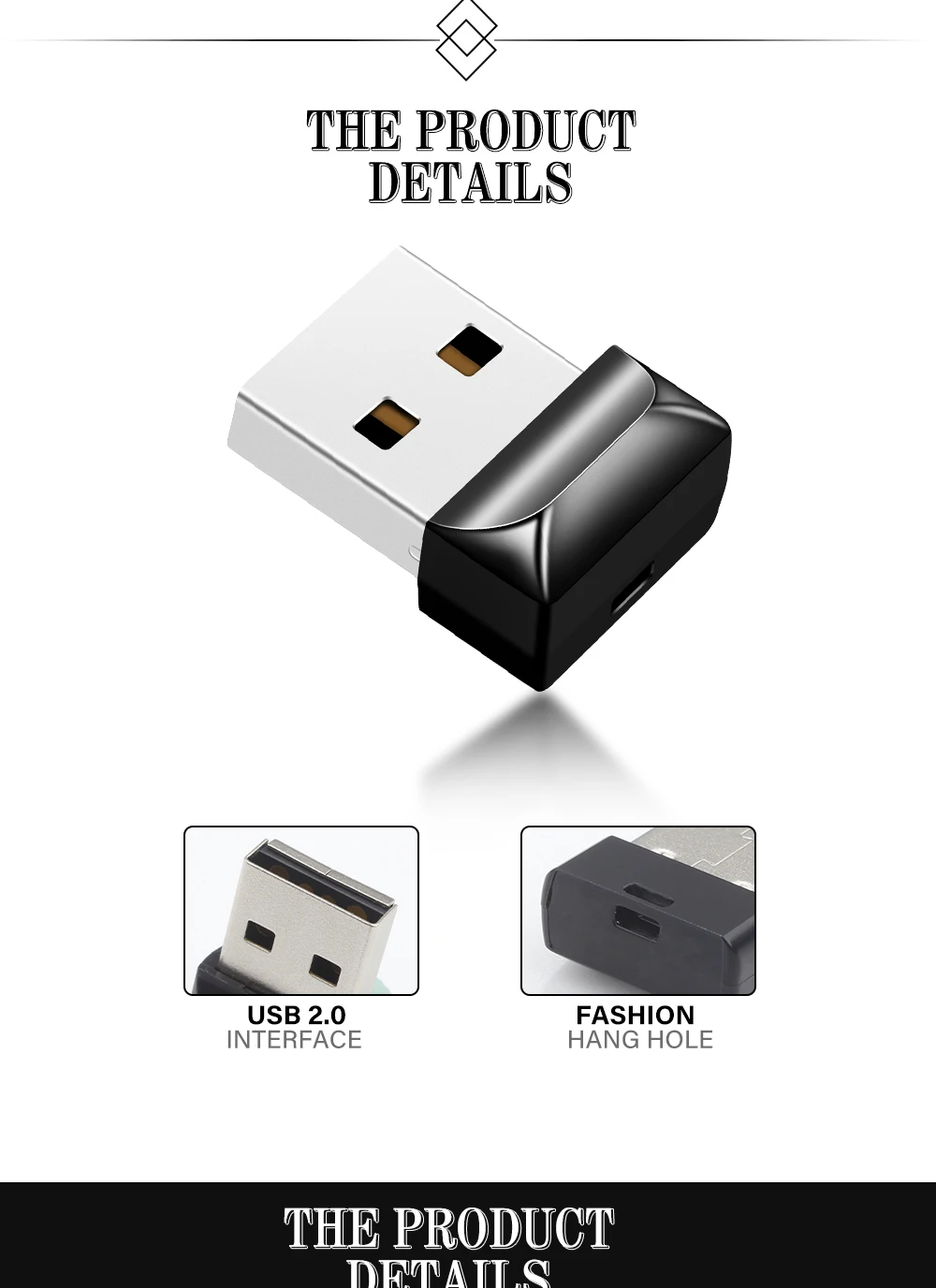 Super mini USB flash drive, high-speed USB flash drive 16GB32GB car monitoring invisible universal