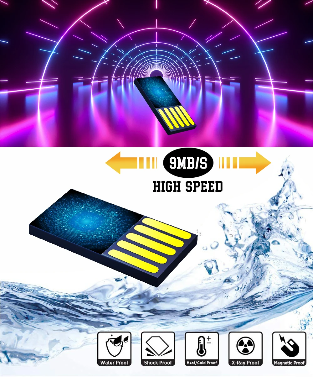 Metal USB flash drive 128GB portable pen drive USB 2.0 high-speed waterproof 64GB memory