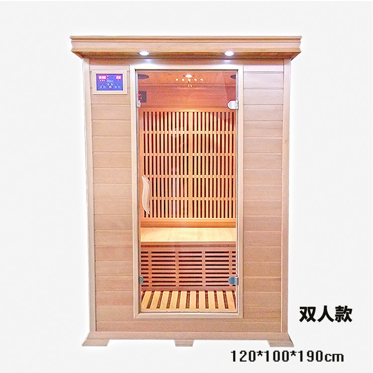 Manufacturer supplies hemlock solid wood single and double person household mobile sweat steaming room, household light wave room, far-infrared sauna equipment
