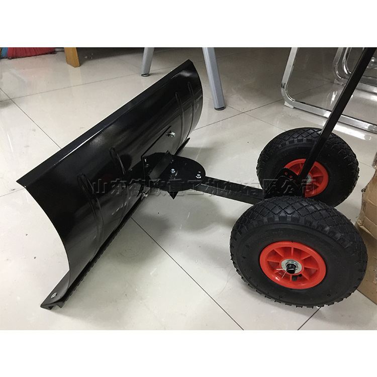 Home courtyard small snow removal board hand pushed double wheel thick snow shovel winter sidewalk anti-skid shovel ice truck