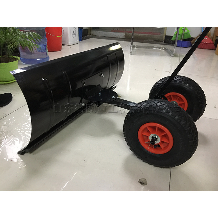 Home courtyard small snow removal board hand pushed double wheel thick snow shovel winter sidewalk anti-skid shovel ice truck