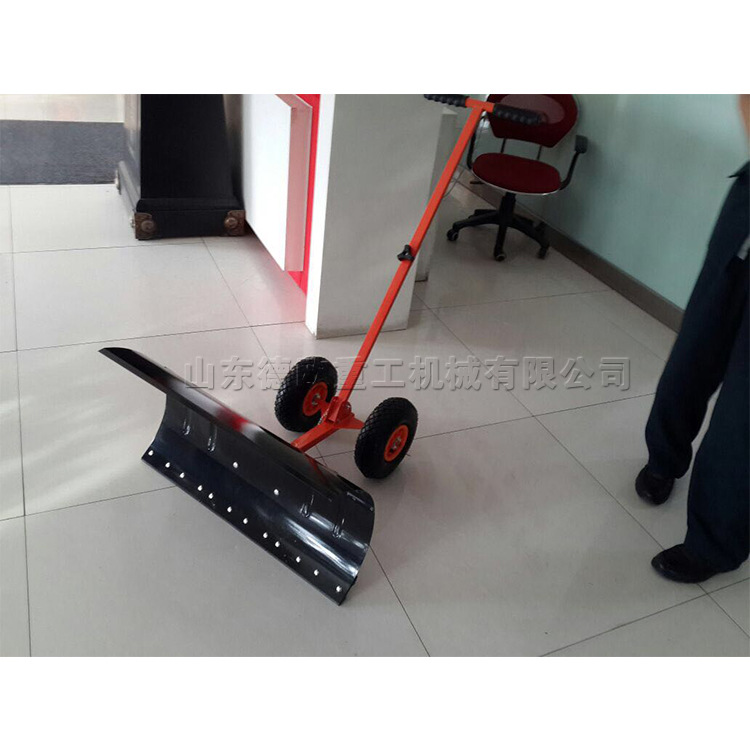 Home courtyard small snow removal board hand pushed double wheel thick snow shovel winter sidewalk anti-skid shovel ice truck