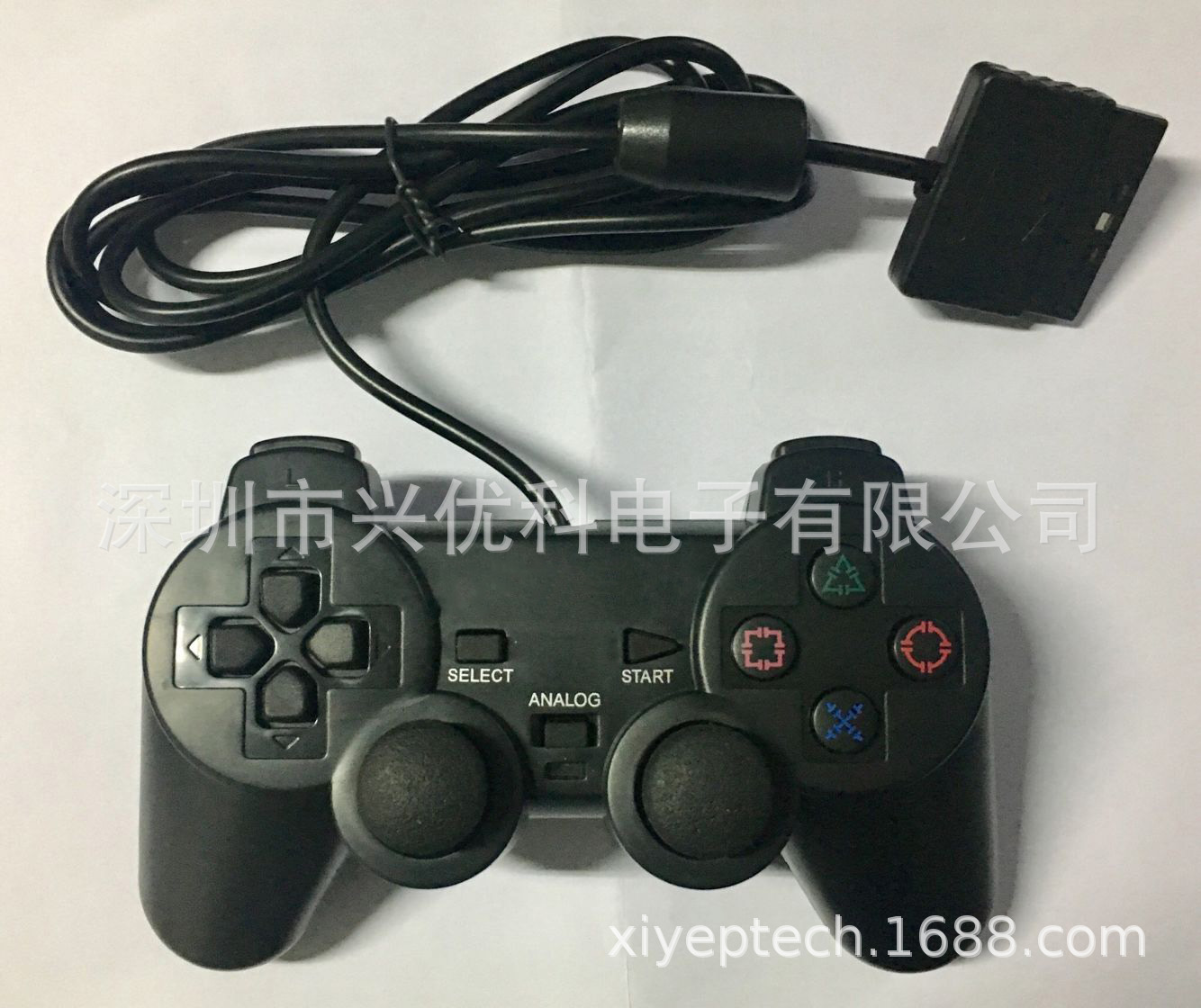 Factory direct sales suitable for PS2 line game controller ABS raw material line long color controller