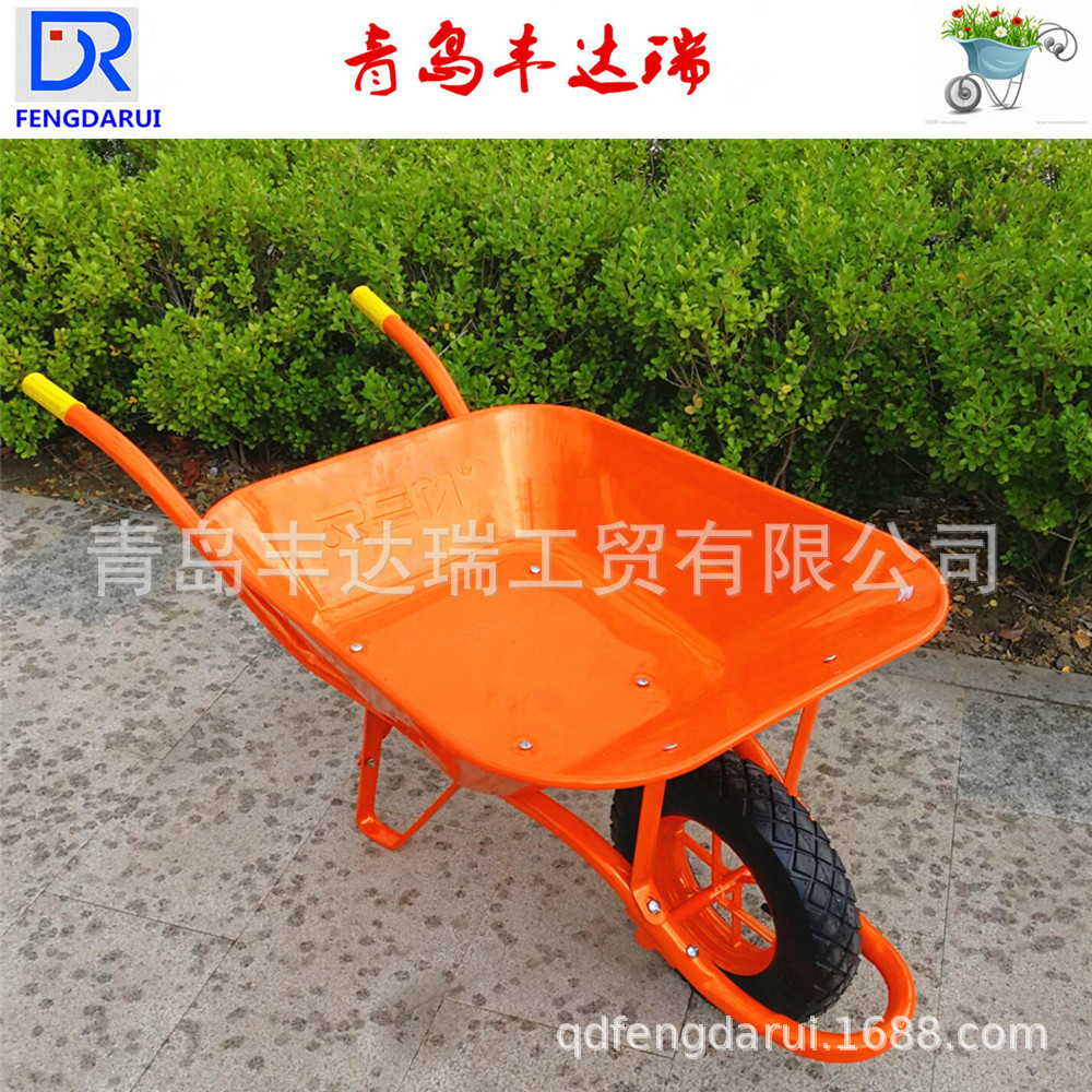 厂家销售 65L 130kg承重量建筑/物流/农用钢质独轮手推车